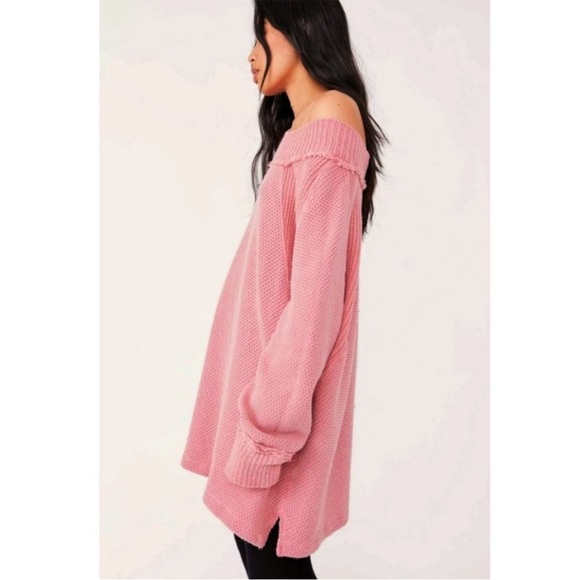 Free People Shes a Keeper Vented-Hem Tunic Faded Coral - Picture 8 of 10